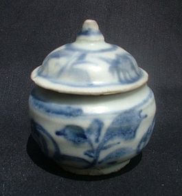 A Ming Blue and White Covered Jar
