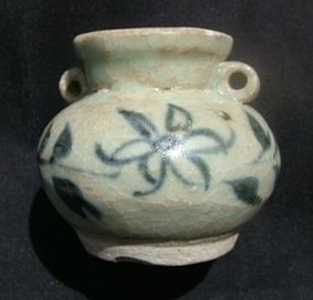 Yuan Blue and White Jar with Two Lugs