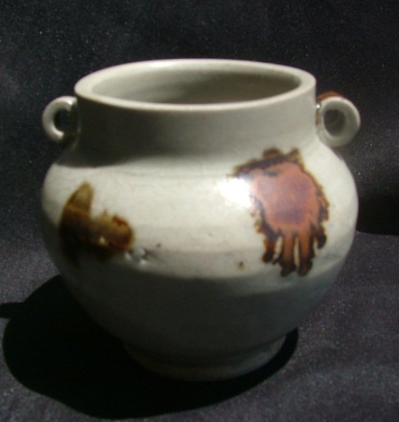 Fine  and Large Spotted Jar with Two Lugs