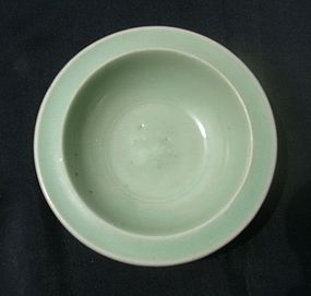 A Good Longquan Celadon Small Dish with Twin Fish