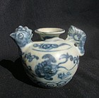 Ming Blue and White Chicken Water Dropper