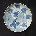 A Large Blue and White Swatow Ming  Charger (34 cm)