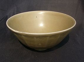 A Large Song Longquan Golden Celadon  Lotus Bowl