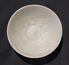Song Celadon Floral Carved Bowl