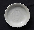 Song Qingbai Foliated Small Dish