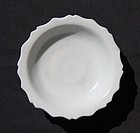 Fine and Rare Song White Glaze Small Foliated Dish