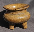 Extremely Rare Song Guan Type Celadon Tripod Censer