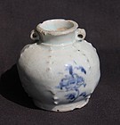Rare Yuan Blue and White Beadlines Jar