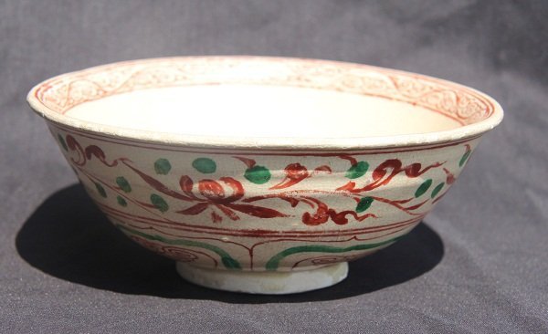 A Rare Vietnamese annamese red enamel large bowl