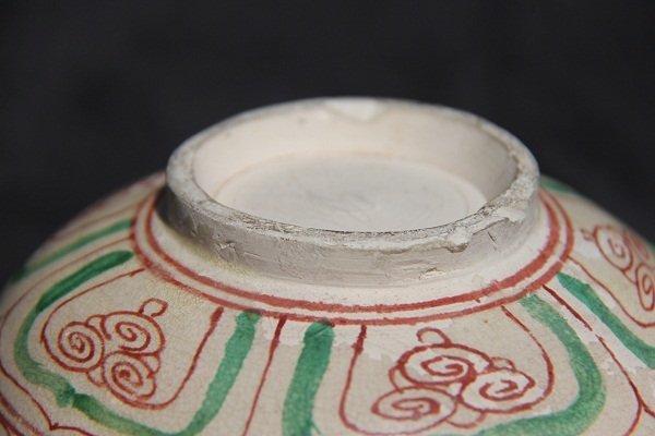 A Rare Vietnamese annamese red enamel large bowl