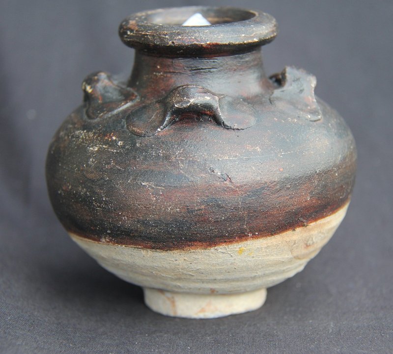 A Song Black Glaze Jar with Four Lugs