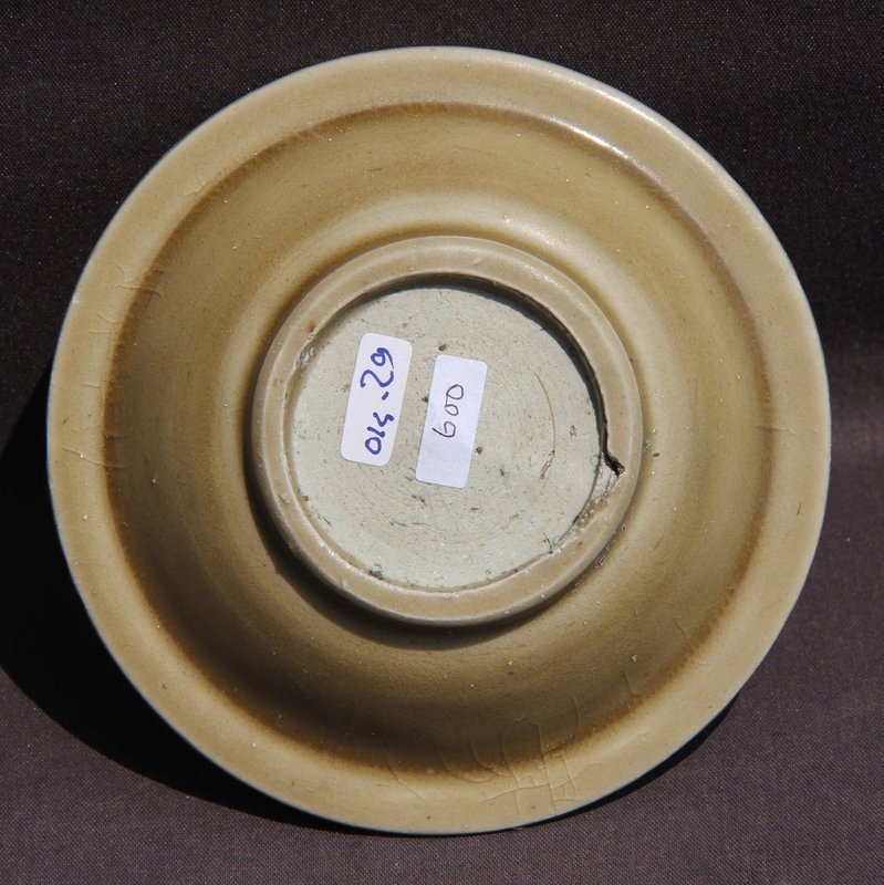 A Longquan Golden  Celadon Dish with Twin Fish