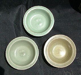 Two Yuan Celadon with Twin Fish and One Song Small Dish