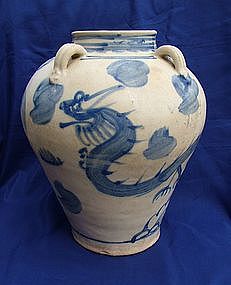 Swatow Dragon Jar With Four Lugs