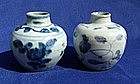 A Pair BW Ming Jar