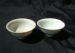 A Rare Pair Qingbai Yuan Cup