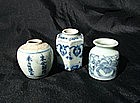 Three sample of BW Qing Jar
