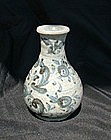A Swatow Blue and White Yuhuchun Type Vase