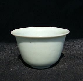 Ming Dehua White Glaze Cup with Flower