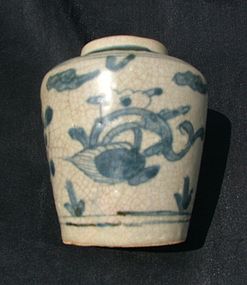 Swatow Ming Blue and White Vase with Chilong