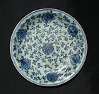 Hongzhi - Ming Blue and White Dish
