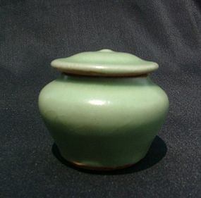 Yuan Celadon Covered Jar