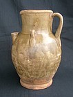 Yue Spouted Ewer with Olive-Green Crazed Glaze