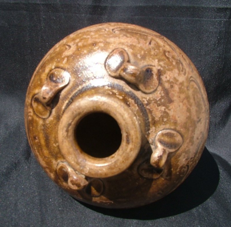 Ming Brown Glaze Jar with 5 Lugs