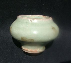 Yuan Celadon Jar with Iron Spots