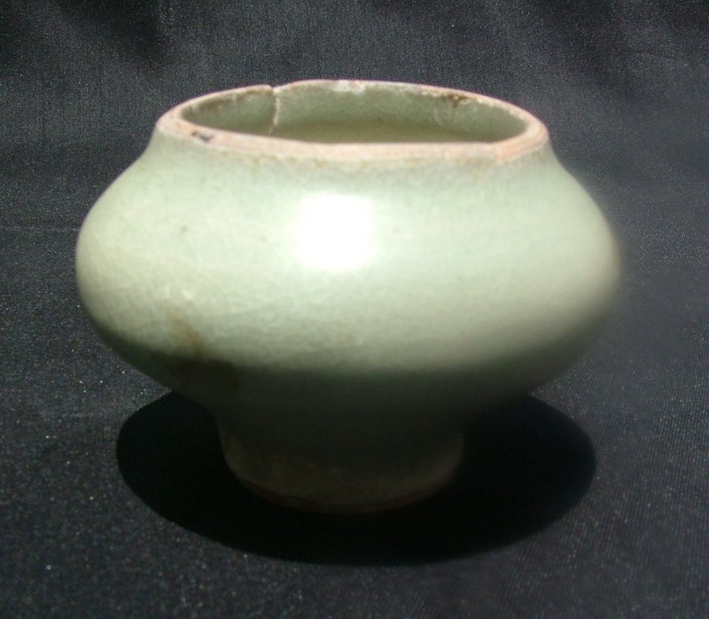 Yuan Celadon Jar with Iron Spots