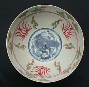Large Ming Swatow Polychrome Bowl (19 cm)
