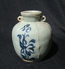 Yuan Blue and White jar with Bead-Lines