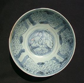 Ming - Swatow Blue and White Bowl with Mark