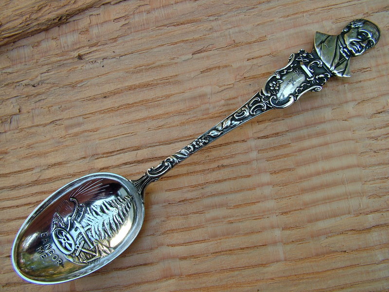Bangor, Maine Hannibal Hamlin souvenir spoon