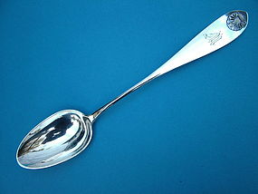 coin silver Shell pattern basting spoon,