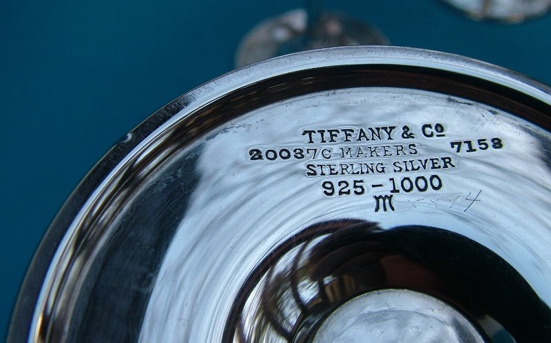 Tiffany sterling martini glasses model number 20037C