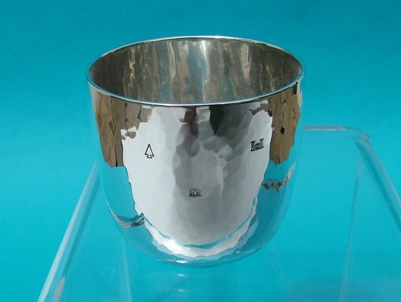 Old Newbury Crafters hand wrought sterling tumbler