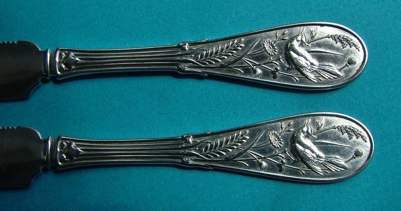 two Tiffany JAPANESE fruit knives
