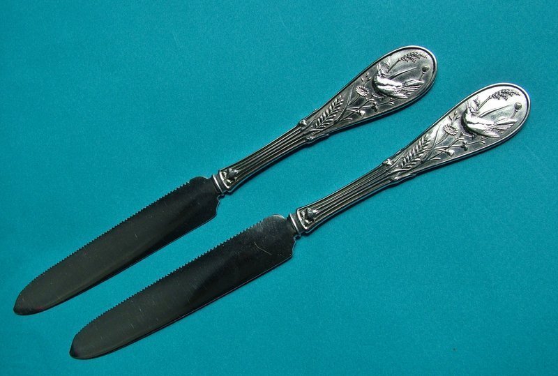 two Tiffany JAPANESE fruit knives