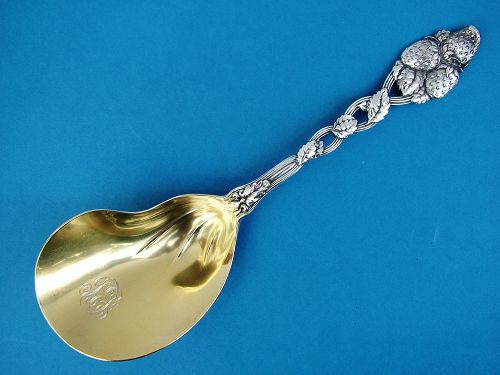 Tiffany STRAWBERRY berry spoon, conch