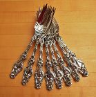 Whiting LILY salad forks, eight,