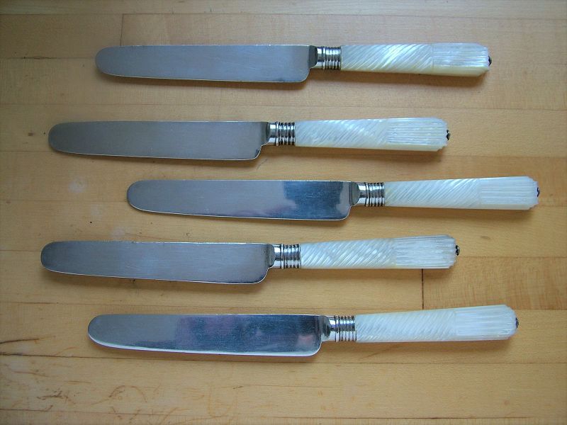 6 China Trade dessert knives, Sunshing