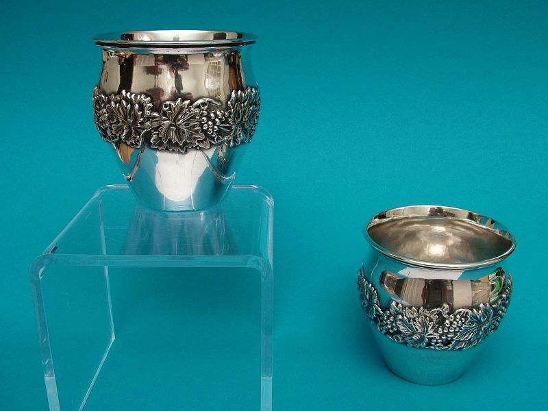 early American silver raised beakers, Stockman &amp; Pepper, Philadelphia