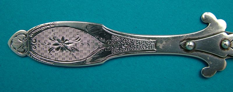 charmingly engraved coin silver bookmark
