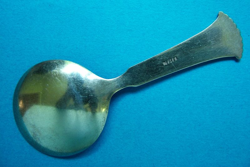 Norwegian Art Deco enamel tea caddy spoon