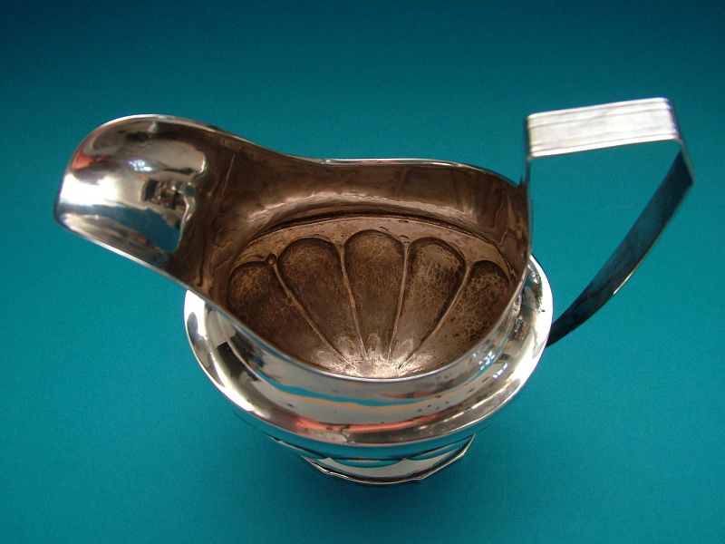 Pitman coin silver cream jug