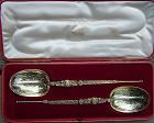 boxed set of Edward VII sterling coronation spoons, gilt