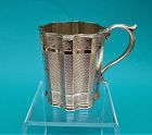 Albert Coles coin silver christening cup