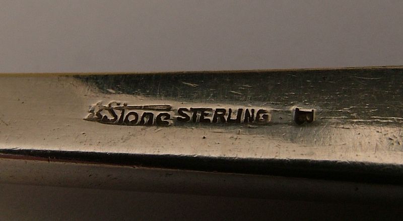 Arthur Stone pierced and chased serving spoon
