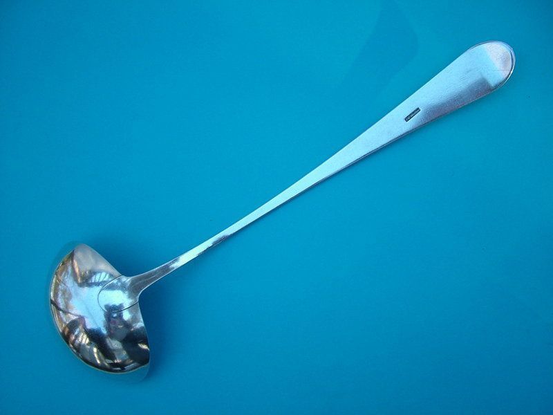 Early American silver soup ladle, John McMullin,